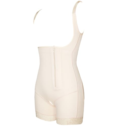 Cinta Modeladora de Alta Compressão Body Com Alça Fecho Zíper Cor:Bege;Tamanho:50;Gênero:Feminino