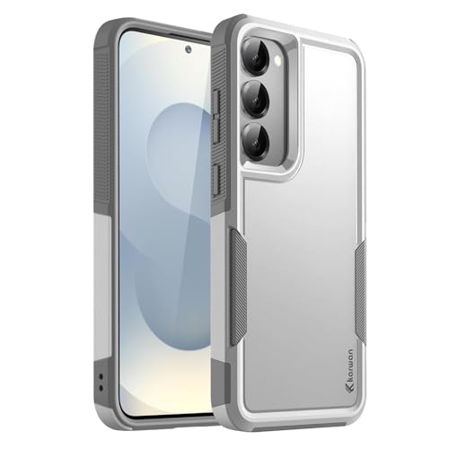 Image of KARWAN Shockproof Back Case Cover Compatible with Samsung Galaxy S23, Heavy Duty Case with 360 Degree Camera Protection, Dual Layer Rugged Bumper Protection Cover with Matte Finish (White)