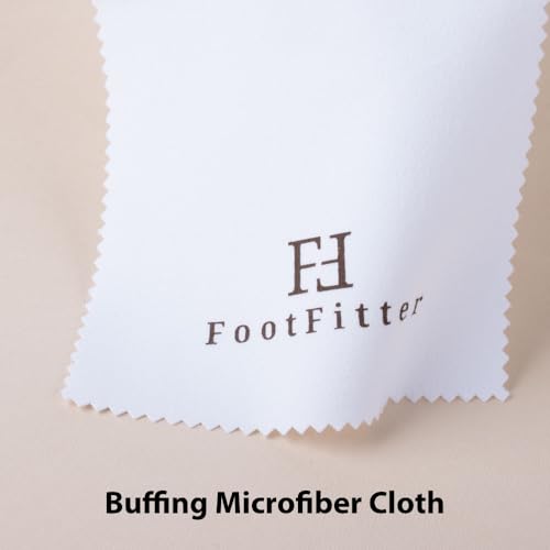 FootFitter Shoe Shine Cloths 5-Pack Combo Set, 3 Ultrasoft Microfiber Cloths & 2 Traditional Microfiber Cloths for Shoe Cream, Polish, & Wax Applicators for Shining Leather Footwear