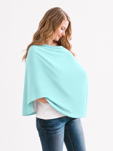 Image of Copper Pearl Nursing Cover for Breastfeeding - Multi-Use Baby Car Seat Canopy, Stroller Shade & Breast Feeding Wrap for Women, Stretchy Breathable Carseat Shawl for Boy or Girl, Skye