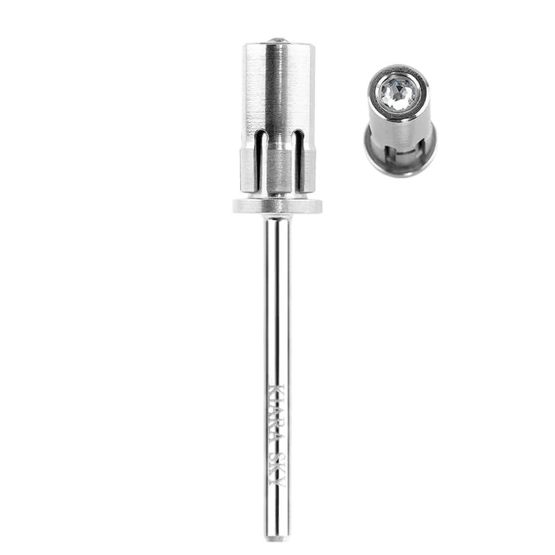 Kiara Sky Crystal Mandrel Universal Nail Drill Bit for E-file | with Safety Edge for Cuticle and Nails Care | Non-Coated