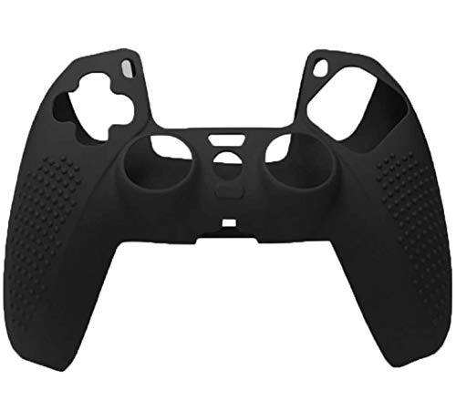 Capa para gamepad à prova de poeira, capa de silicone TwiHill de material leve, Gamers anti-extrusão à prova de suor para PS5 (Preto)