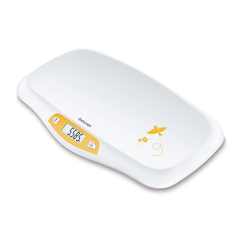 Beurer BY80 Digital Baby Scale Infant Scale for Weighing in Pounds Ounces or Kilograms up to 44 lbs with Hold Function Pet Scale for Cats and Dogs Analysis