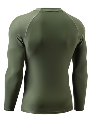 LAFROI Men's Long Sleeve UPF 50+ Sun Protection Shirt Compression BJJ Swim Rash Guard4