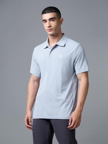 Image of TECHNOSPORT Men's Half Sleeve Polo T-Shirt Techno Dry Slim Fit