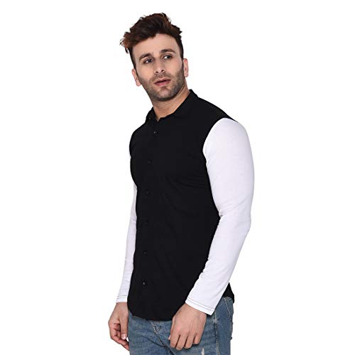 Image of Geum Men's Cotton Full Sleeve Spread Collar Casual Shirt