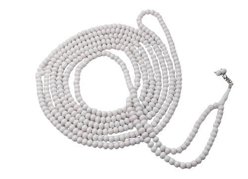 Chapelet musulman blanc 500 perles de prière islamique avec séparateur