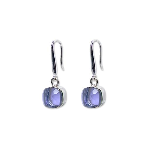 HARSHALI GEMS Pendientes para mujer, Plata, goshenita