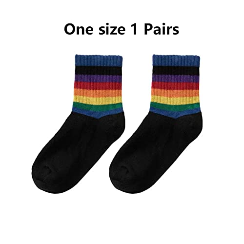 Walking Socks Children's Socks Breathable Cotton Socks Middle Tube Socks for Boys and Girls High Socks 1 Pairs Thick2