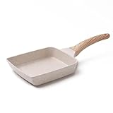 VDNSI Tamagoyaki Pan Japanese Omelette Pan Rectangle Egg Frying Pan Nonstick Frying Pan Rectangle Egg Roll Pan with Detachable Anti Scalding Handle PFOA Free (Brakefast Pan)
