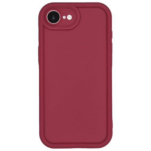 Image of Puxicu Slim Case for iPhone 16E, Enhanced Camera Protection, Shockproof Skin-Friendly Touch Soft Case Cover for iPhone 16E Phone 6.1 inch, Wine
