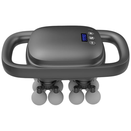 Pistola de masaje de espalda, masajeador de cabeza de 99 niveles y 16 para hombres y mujeres, herramientas de masaje de cuerpo completo con pantalla digital para aliviar el dolor relajar los m