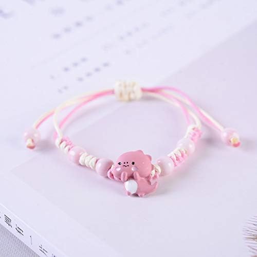 Yocoyee 2pcs Dinosaurs Bracelets Beaded Braided String Rope Chain Thread Adjustale Aniaml Bracelet for Women - Image 2