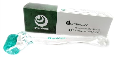 Dermaroller Lovelyface 192 Echte Nadeln - Microneedling For Skin Care. Verschiedene Nadellänge 0,25, 0,5 Und 0,75Mm Für Gesicht Und Körper (0,5Mm)