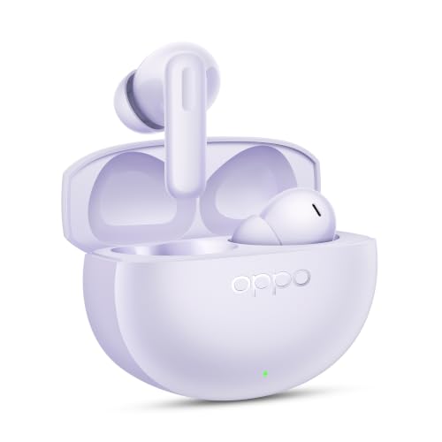 Image of Oppo Enco Air 5 True Wireless Noise Cancelling Earbuds with 52dB Real time ANC,Upto 54Hrs Playtime,Triple-Mic AI Clear Call,Low Latency,Fast Charging.(Lavender Purple)