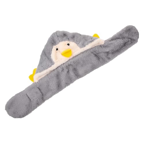 IWOWHERO Warm Toddler Cap Infant Girl Newborn Girl Beanies Plush Face-Protecting Hat Scarf Grey