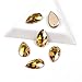 Teardrop Sew-On Rhinestones – Glass Crystal Stones for Sewing, Embroidery, DIY Projects, Wedding Dress, and Clothes Accessories - (Color: Light Smoked Topaz/Size: 11X18Mm 20Pcs)
