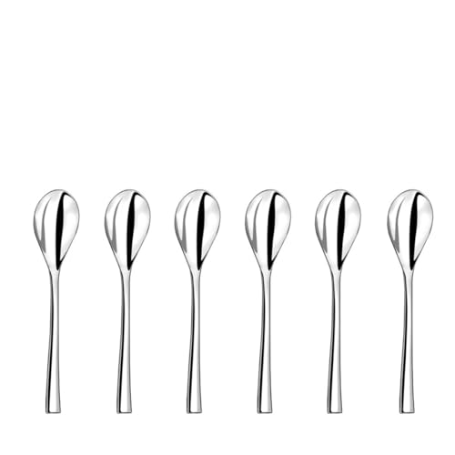 COUZON - Cuillère expresso et moka - Lot de 6 - Steel - Acier inoxydable 18/10, Finition Miroir, Epaisseur Forgée, Longueur 120 mm - Inox