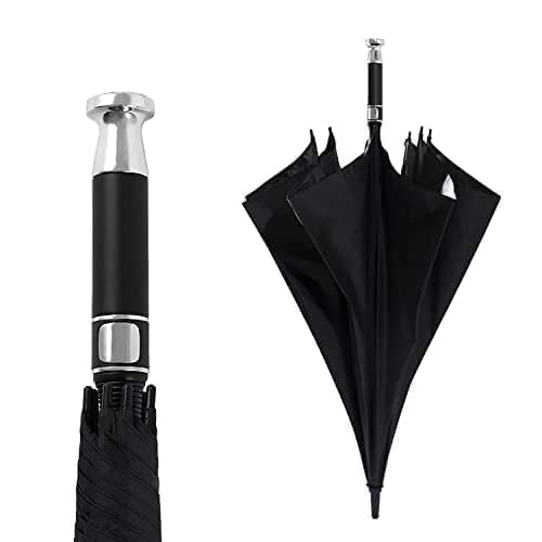 Waterproof Long Stick Umbrella with Royal Handle | Heavy Duty Windproof | Dust Resistant Rain & Sun Protection for Men & Women | Multicolor (pack of 1)-picture-52