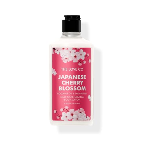 Image of THE LOVE CO. Japanese Cherry Blossom Body Lotion | Deep Moisturizing Cream for Dry Skin | Enriched with Shea Butter & Vitamin E | Hydrating Body Moisturizer for Women & Men | 250ml (Buy 2 Get 1 Free)