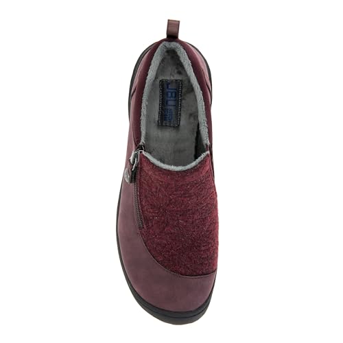 Image of JBU Women's Elodie Comfortable Casual Flexible Arch Support APMA Accepted Side-Zip Walking Flat