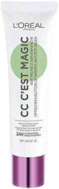 L'Oreal C'est Magic Cc Cream Anti-Redness & Paris BB Cream C'est Magic 02 Light, Ultra-Lightweight, Infused with Natural Ingredients Fig Extract, Pro-vitamin B5 and Vitamin E, SPF 20