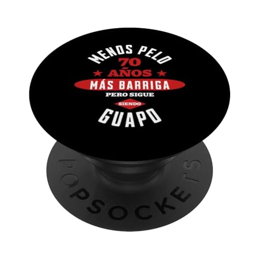 70 años, Regalo Divertido Hombre Cumpleaños PopSockets PopGrip Intercambiable