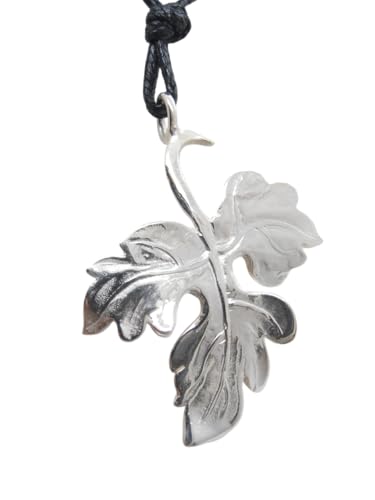 Pendentif feuille de vis en argent 925 : affirmez votre passion du vin avec goût