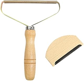 Portable Lint Remover Clothes Fuzz Shaver, 1PCS Manual Brush Scratch Cut Shaver Tool Reusable Clothes Cut Shaver Manual Fabric Shaver Lint Roller with 1PCS Cashmere Comb Sweater Shaver(Double Sided )