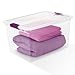 Sterilite 12-Pack ClearView Latch Box, Stackable Storage Organizer Bins for Home, 66 Quart