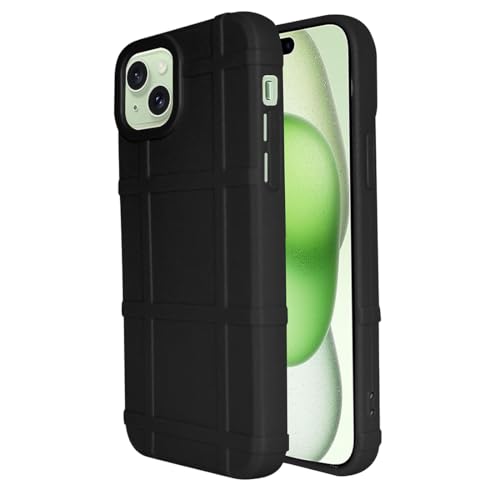 Image of Amazon Brand - Solimo Shockproof Back Case Cover for Apple iPhone 15 Plus | 360 Degree Protection | Slim Protective Case | Anti-Scratch Tough TPU Case for Apple iPhone 15 Plus (Black)