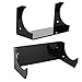 ZGHUNVRE 2Pcs Wall Mount Skateboard Hanger, Skateboard Storage Holder with Extra Hooks, Acrylic Glass Skateboard Rack for Snowboard Display and Home Organization (2 Pack Black)