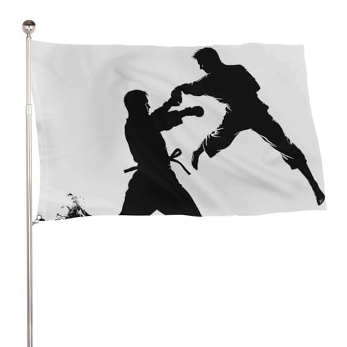 Drapeaux de jardin kickboxing grand drapeau de ferme de cour