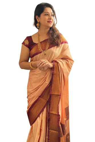 SGF11 Women's Kanjivaram Soft Lichi Silk Saree With Blouse Piece product image 4