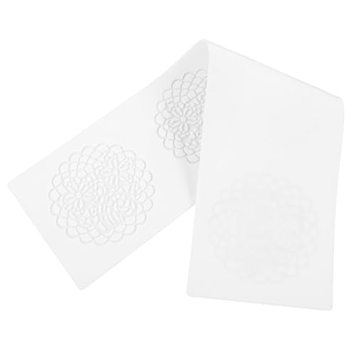 SOLUSTRE Silicone DIY Template Mat for Cake Decorating Fondant and Chocolate Mould Flexible Baking Stencil with Elegant Flower Print for Easy Use and Cleanup