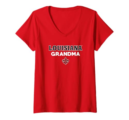 Womens University of Louisiana Lafayette Ragin' Cajuns Grandma V-Neck T-Shirt