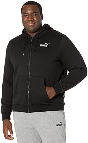 PUMA mens Essentials Full Zip Fleece Hoodie Bt Hooded Sweatshirt, Cotton Black, 3X-Large US