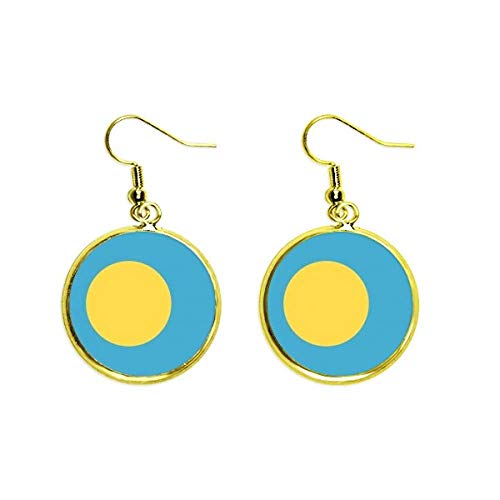 Pendientes de Palaos de mujer colgantes dorados joyería de Oceanía