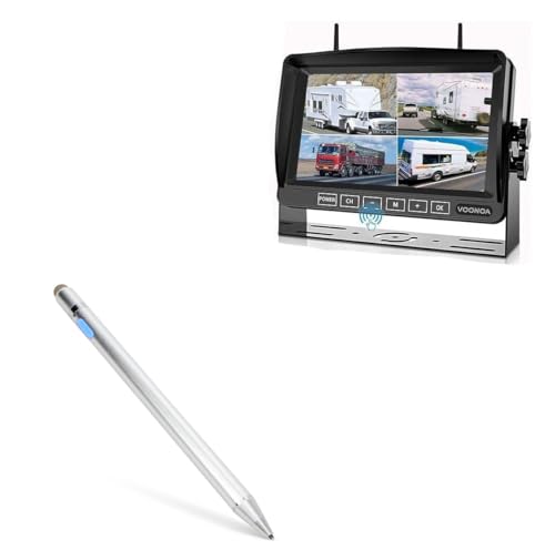 BoxWave Stylus Pen Compatible with Voonoa Wireless RV Camera System (7 in) - AccuPoint Active Stylus, Electronic Stylus with Ultra Fine Tip - Metallic Silver