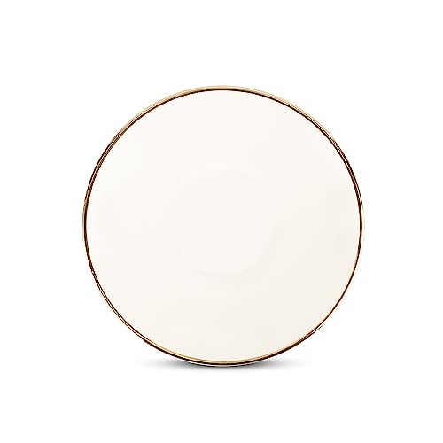 Image of Dandy Lines Royal Pure Gold Outline Cups & Saucers - Pack of 12 - Elegant Coffee Mug Set - Ideal for Women - Glass Coffee Mugs - Suitable for Hot Beverages - Perfect for Coffee Cups & Mugs Collection