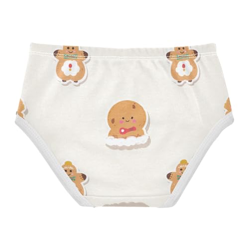 Girls' Organic Cotton Panties Comfort Color for Young Girls Christmas Cookies2