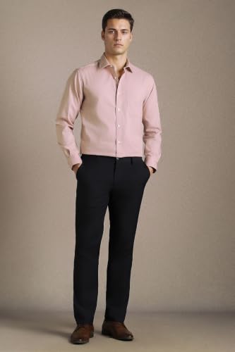 Image of Louis Philippe Men's Regular Fit Easy to Iron Everyday wear Premium Cotton Full Sleeve Solid Formal Shirt