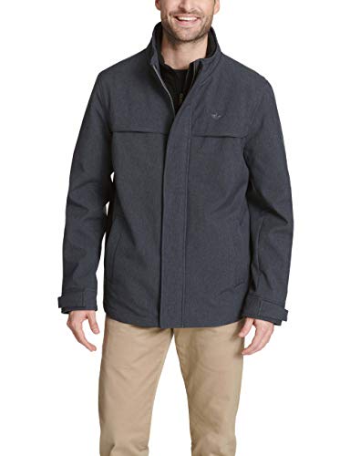 Dockers Men's Dwight Soft Shell Bib Jacket, Midnight Heather, Large #TOP4