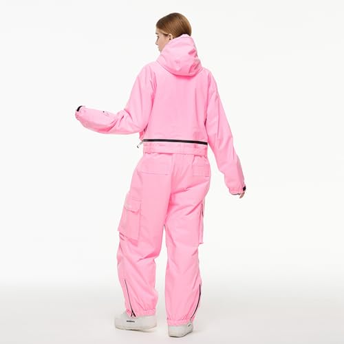 Combinaison de ski mono rose imperméable et isolée taille S - 2