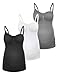 HOFISH Support Nursing Tank Tops for Breastfeeding, Comfort Stretch Non Padded Nursing Tops Camisoles BlackWhiteGrey L
