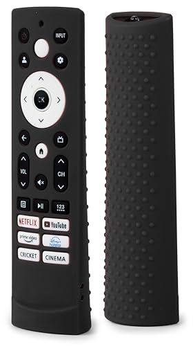 Image of Shopoflux Silicone TV Remote Cover Compatible with Hisense Smart TV Remote VU GloLED Series Tv Remote Cover (Black)