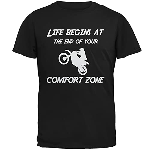 Comfort Zone Dirt Bike Black Adult T-Shirt - Large