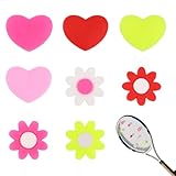8 Stück Tennis Dämpfer,Silikon Dämpfer Tennisschläger,Süße Blumen Und Herzform Tennis Zubehör,Lustige Vibrationsdämpfer,Kinder Tennisschläger Dampener,für Tenniss,Badmintonschläger Junge Und Mädchen