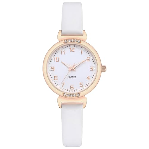 NUOVO Women Watch Crystal Accented Leather Strap Watch Fashion Design Elegant for Ladies Women’s Business Wrist