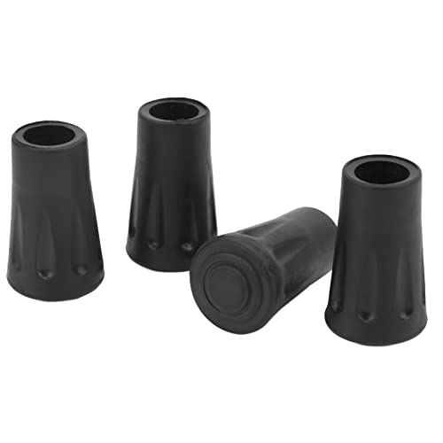 Hiking Pole Tips, 12Mm / 0.5In Non Slip Easy to Install 4 Tip Protectors for Trekking Poles